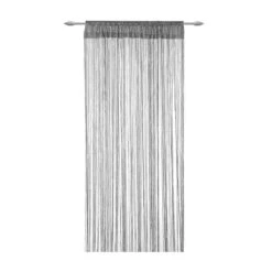 Tenda Arredo A Fili Millerighe Glitterata 140x290 Cm W017 -Prodotti Per La Casa tenda a fili millerighe in lurex grigio 1
