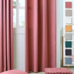 Tenda Arredo Coprente Oxford Tinta Unita Con Borchie 140x260 Cm K414