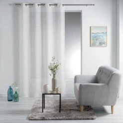 Pannello Tenda Esther Velo Effetto Lino Con Borchie 140x240 Cm Z471 10 Pannello Tenda Esther Velo Effetto Lino Con Borchie 140x240 Cm Z471 -Prodotti Per La Casa tenda arredo esther effetto lino 140x240 cm bianco 1