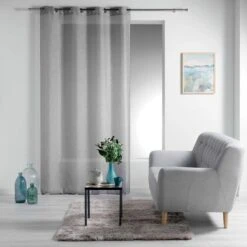 Pannello Tenda Esther Velo Effetto Lino Con Borchie 140x240 Cm Z471 8 Pannello Tenda Esther Velo Effetto Lino Con Borchie 140x240 Cm Z471 -Prodotti Per La Casa tenda arredo esther effetto lino 140x240 cm grigio 1