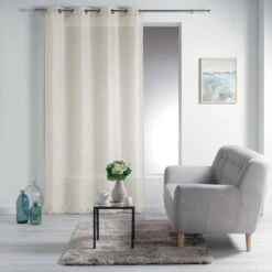 Pannello Tenda Esther Velo Effetto Lino Con Borchie 140x240 Cm Z471 11 Pannello Tenda Esther Velo Effetto Lino Con Borchie 140x240 Cm Z471 -Prodotti Per La Casa tenda arredo esther effetto lino 140x240 cm naturale 1