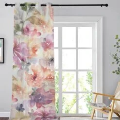 Tenda Arredo Filtrante Adorable Effetto Lino Con Borchie 140x290 Cm J779