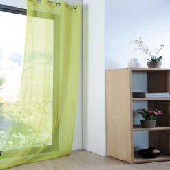 Tenda Arredo Velata Monna 140x280 Cm Con Borchie R710 -Prodotti Per La Casa tenda arredo monna con borchie trasparente anice 1