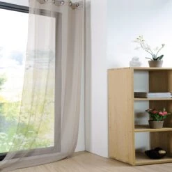 Tenda Arredo Velata Monna 140x280 Cm Con Borchie R710 -Prodotti Per La Casa tenda arredo monna con borchie trasparente lino 1