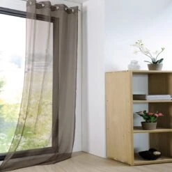 Tenda Arredo Velata Monna 140x280 Cm Con Borchie R710 -Prodotti Per La Casa tenda arredo monna con borchie trasparente tortora 1