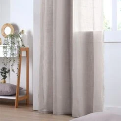 Tenda Arredo Filtrante Preston Effetto Lino Con Borchie 140x260 Cm K413 -Prodotti Per La Casa tenda arredo preston effetto lino naturale 1