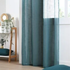 Tenda Arredo Filtrante Preston Effetto Lino Con Borchie 140x260 Cm K413 -Prodotti Per La Casa tenda arredo preston effetto lino smeraldo particolare