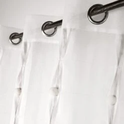 Tenda Arredo Trasparente Eliane Pon Pon 140x260 Cm Z107 -Prodotti Per La Casa tenda arredo trasparente eliane pon pon 2