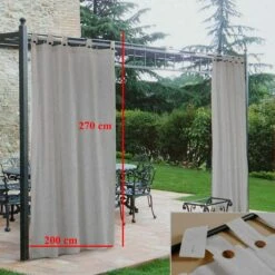 Tenda Gazebo Morbidissimi Idrorepellente Con Passanti 200x270 Cm - Grigio Z448 -Prodotti Per La Casa tenda gazebo impermeabile morbidissimi 4 4