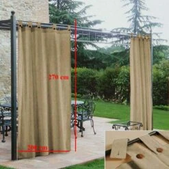 Tenda Gazebo Morbidissimi Idrorepellente Con Passanti 200x270 Cm - Beige Z449 -Prodotti Per La Casa tenda gazebo impermeabile morbidissimi 4 5