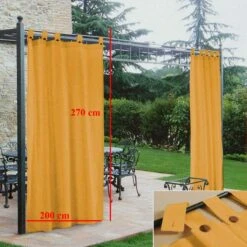 Tenda Gazebo Morbidissimi Idrorepellente Con Passanti 200x270 Cm - Giallo Z450 -Prodotti Per La Casa tenda gazebo impermeabile morbidissimi 4 6