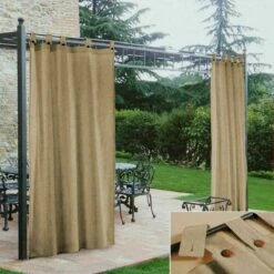 Tenda Gazebo Morbidissimi Idrorepellente Con Passanti 200x270 Cm - Beige Z449