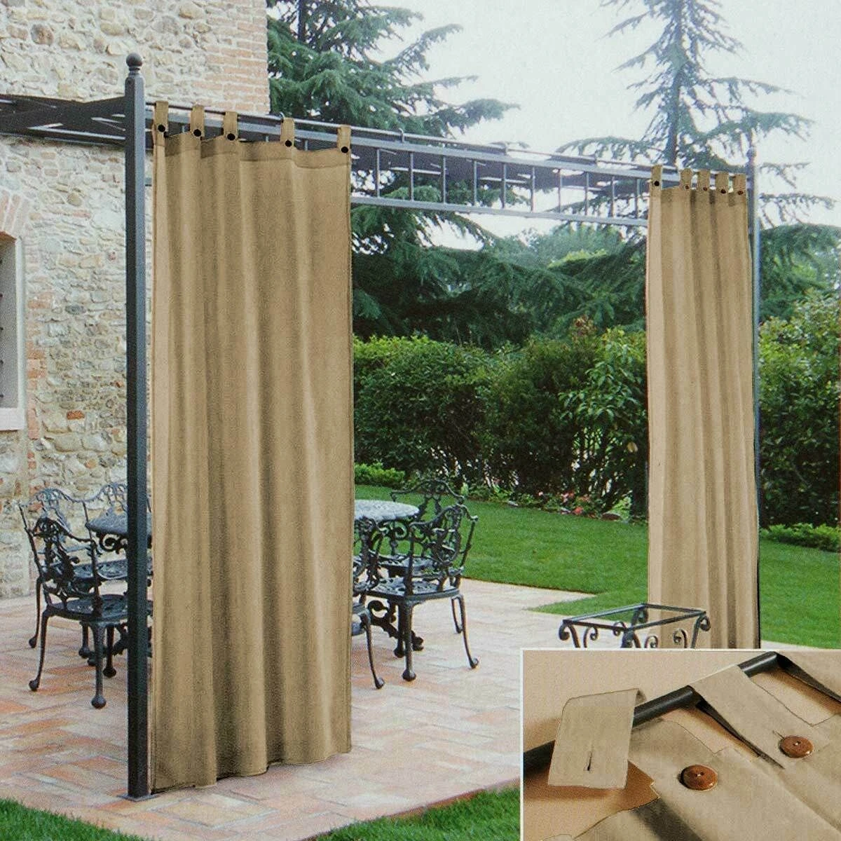 Tenda Gazebo Morbidissimi Idrorepellente Con Passanti 140x270 Cm - Beige Z475 3 Tenda Gazebo Morbidissimi Idrorepellente Con Passanti 140x270 Cm - Beige Z475