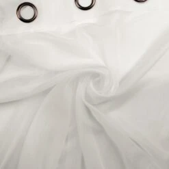 Tenda Gazebo Morbidissimi Voile Con Anelli 135x260 Cm - Panna W745 -Prodotti Per La Casa tenda gazebo morbidissimi velo trasparente con anelli panna 4 2