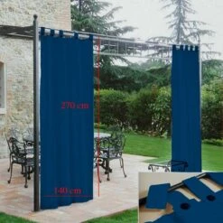 Tenda Gazebo Morbidissimi Idrorepellente 140x270 Cm - Blu Royal Z158 -Prodotti Per La Casa tenda per gazebo con trattamento impermeabile 140x270 cm blu 4 2