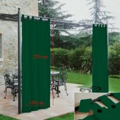 Tenda Gazebo Morbidissimi Idrorepellente Con Passanti 140x270 Cm - Verde Z159 -Prodotti Per La Casa tenda per gazebo con trattamento impermeabile 140x270 cm verde 4 1