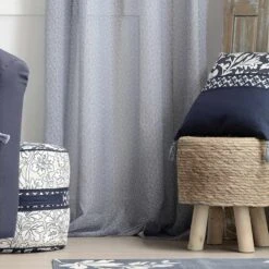 Tenda Arredo Trasparente Elena Con Borchie 140x260 Cm W673 -Prodotti Per La Casa tenda trasparente elena 140x260 cm 3