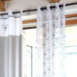 Tenda Arredo Trasparente Pauline Con Borchie 135x260 Cm W671 -Prodotti Per La Casa tenda trasparente pauline 135x260 cm grigio 1 1