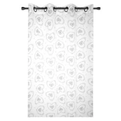 Tenda Arredo Trasparente Pauline Con Borchie 135x260 Cm W671 -Prodotti Per La Casa tenda trasparente pauline 135x260 cm grigio 2 1