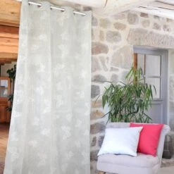 Tenda Arredo Farfalle Flees Con Borchie 135x260 Cm T920 -Prodotti Per La Casa tenda arredo con borchie flees 135x260 cm lino