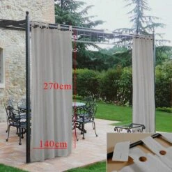 Tenda Gazebo Morbidissimi Idrorepellente Con Passanti 140x270 Cm - Grigio U147 -Prodotti Per La Casa tenda gazebo morbidissimi idrorepellente grigio dimensioni