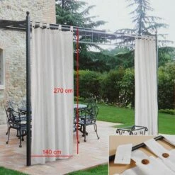 Tenda Gazebo Morbidissimi Idrorepellente Con Passanti 140x270 Cm - Bianco S440 -Prodotti Per La Casa tenda per gazebo trattamento impermeabile