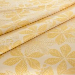 Tessuto Al Metro Per Tovaglie Foglie In Misto Lino Altezza 180 Cm W275 -Prodotti Per La Casa tessuto per tovaglie foglie in misto lino altezza 180 cm giallo