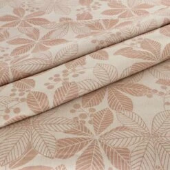 Tessuto Al Metro Per Tovaglie Foglie In Misto Lino Altezza 180 Cm W275 -Prodotti Per La Casa tessuto per tovaglie foglie in misto lino altezza 180 cm rosa antico 1