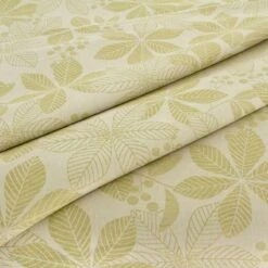 Tessuto Al Metro Per Tovaglie Foglie In Misto Lino Altezza 180 Cm W275 -Prodotti Per La Casa tessuto per tovaglie foglie in misto lino altezza 180 cm verde 1