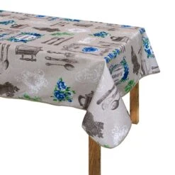 Tovaglia Antimacchia Cucina 150x240 Cm Y030 -Prodotti Per La Casa tovaglia da tavola antimacchia cucina blu 3