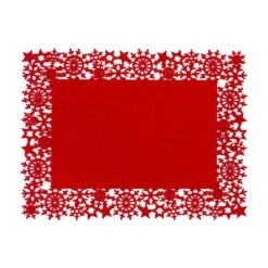 Tovaglietta Natalizia Fiocco Intaglio In Feltro K705