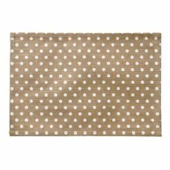 Tovaglietta All'americana In Juta A Pois Bianchi Q360