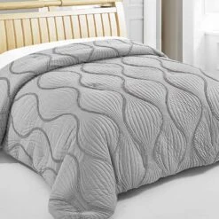 Trapunta Piumone Invernale Julia In Velluto Matrimoniale Due Piazze U901 -Prodotti Per La Casa trapunta invernale in velluto julia matrimoniale dettaglio grigio 4