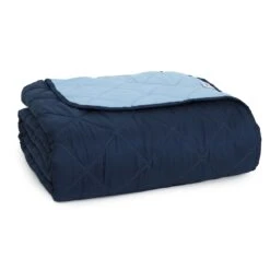 Trapuntino Copriletto Indicolor Biancaluna Bicolore - Dimensione Varie S447 -Prodotti Per La Casa trapuntino doubleface di biancaluna indicolor blu navy azzurro 3