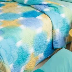 Copriletto Trapuntato Murano Di Caleffi In Microfibra - Dimensioni Varie W826 -Prodotti Per La Casa trapuntino murano di caleffi in microfibra bluette 2 3