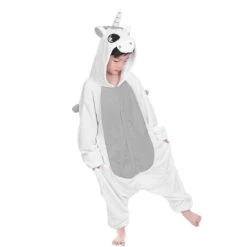Pigiamone Intero Kids Unisex Unicorno In Caldo Pile V033 19 Pigiamone Intero Kids Unisex Unicorno In Caldo Pile V033 -Prodotti Per La Casa tuta pigiamone intero per bambino unicorno grigio 4