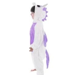 Pigiamone Intero Kids Unisex Unicorno In Caldo Pile V033 13 Pigiamone Intero Kids Unisex Unicorno In Caldo Pile V033 -Prodotti Per La Casa tuta pigiamone intero per bambino unicorno laterale lilla 4