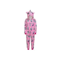 Pigiamone Intero Bambina Unicorno Rainbow In Caldo Pile V024