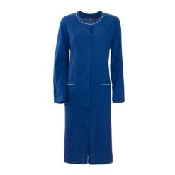 Vestaglia Da Donna Linclalor In Cotone 171369 - Fino Alla Tg 58 K048 -Prodotti Per La Casa vestaglia da donna linclalor 171369 in cotone blu notte 8