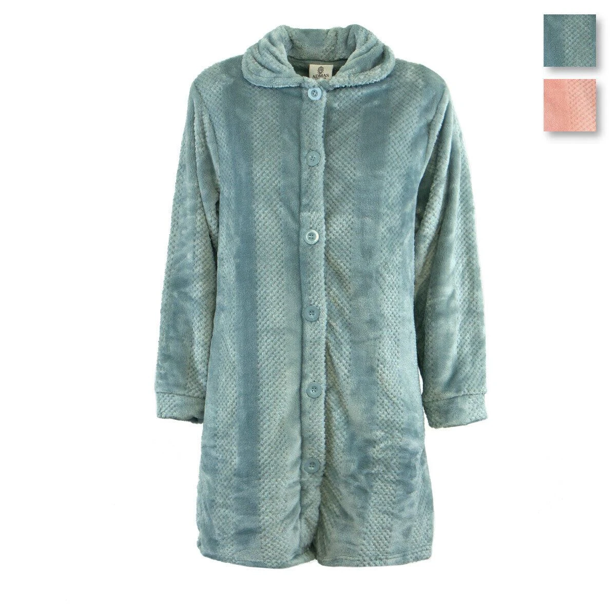 Vestaglia Donna Admas Con Bottoni In Pile Coral 57414 J170 3 Vestaglia Donna Admas Con Bottoni In Pile Coral 57414 J170